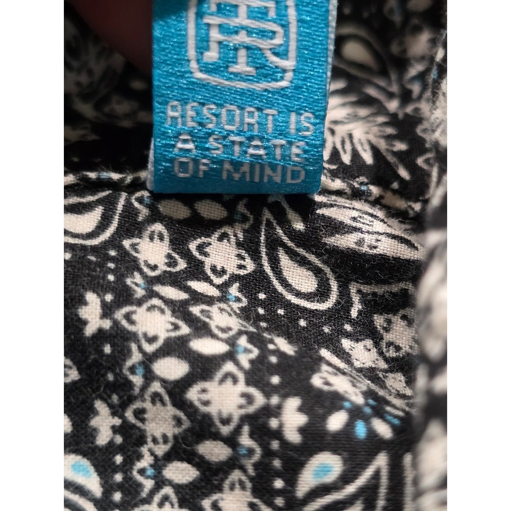 Tori Richard Mens L 100% Cotton Lawn Shirt Hawaii Geometric Tropical Palm Shell - Picture 6 of 10